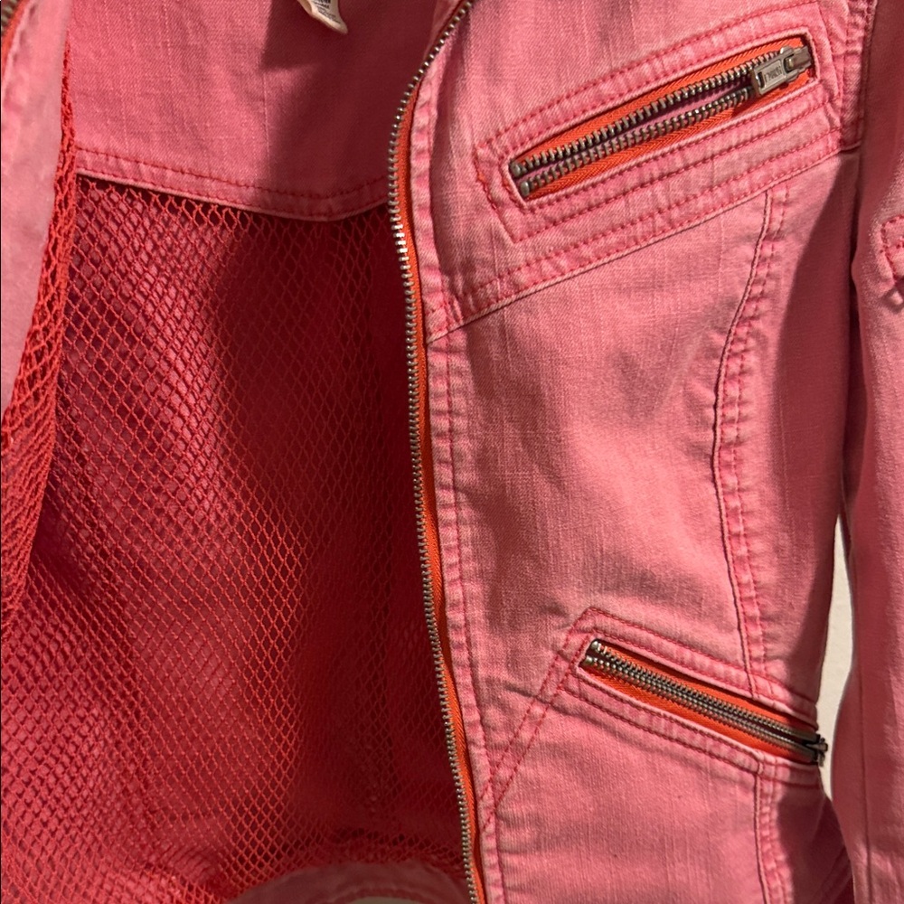 Vintage Express Pink Jean Jacket. Small - Picture 4 of 6